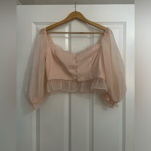 Blush Vestique Crop Top